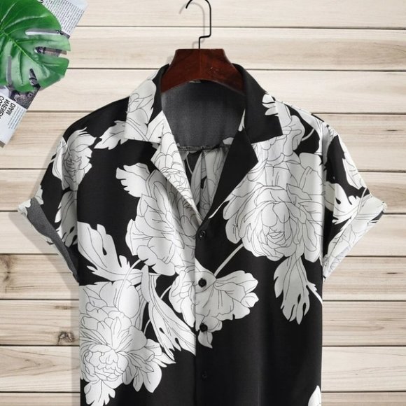 . Other - Men's Vacation Style Floral Print Shirt Casual